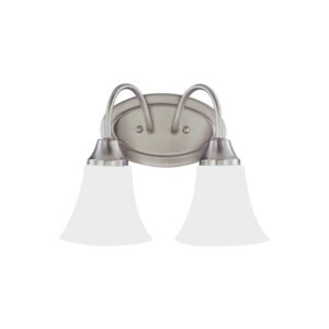 Brushed Nickel Holman 2 Bath Vanity Light | 44806-962