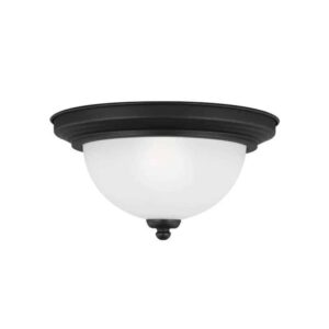 Midnight Black Geary Bedroom/Hall Flush Mount | 77063-112