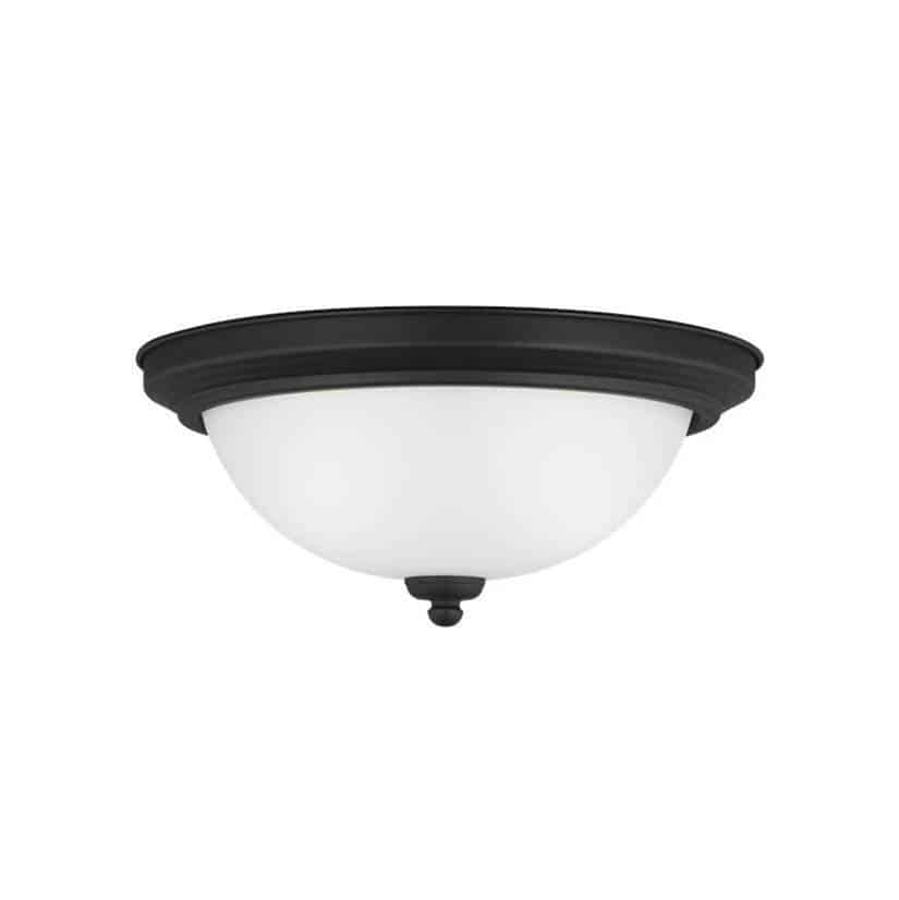 Midnight Black Geary Kitchen Flush Mount 2-Bulb | 77064-112