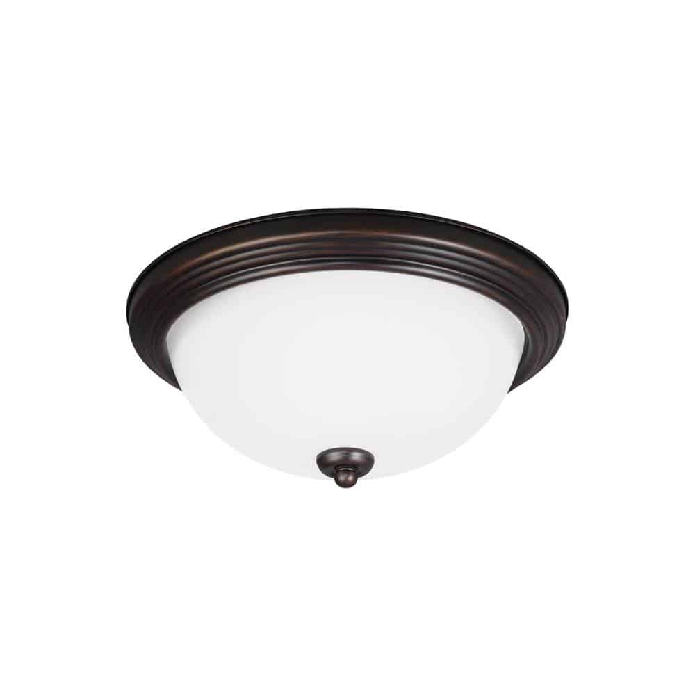 Bronze Geary Bedroom/Hall Flush Mount 1-Bulb | 77263-710