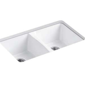 Kohler K-5873 CastIron Double Bowl Under-mount | Quartz