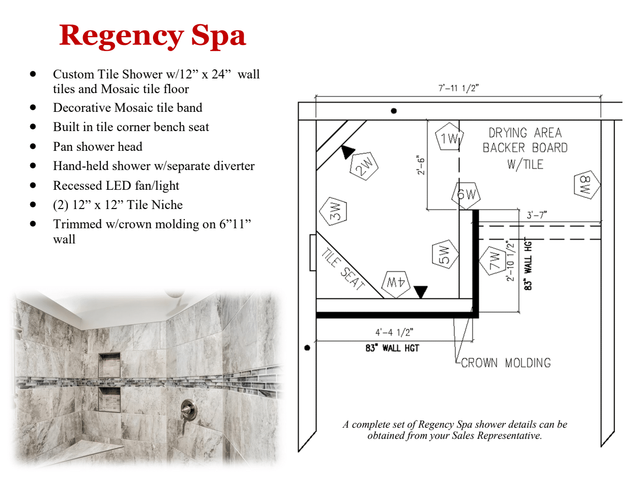 Regency Spa Tile Shower Package - Image 2