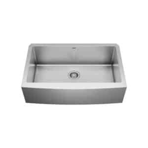 Karran EL-84 Stainless Steel Apron Sink | Quartz Countertop