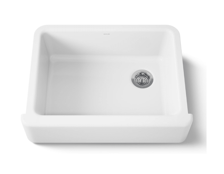 Kohler K-6487 Enameled Cast Iron Apron Sink | Quartz Countertop