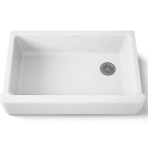 Kohler K-6489 Enameled Cast Iron Apron Sink | Quartz Countertop