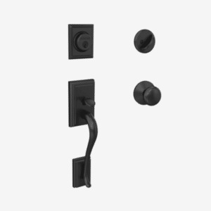 Matte Black | Addison Handleset with Deadbolt F60