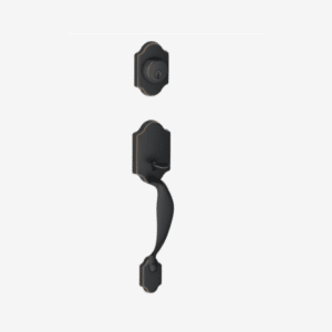 Aged Bronze | Paris Handleset with Deadbolt