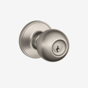 Satin Nickel | Corona Knob Keyed Entry lockset J54