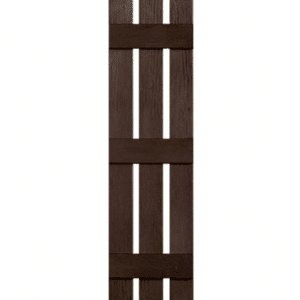 Brown Board & Batten 3-Panel | Shutters