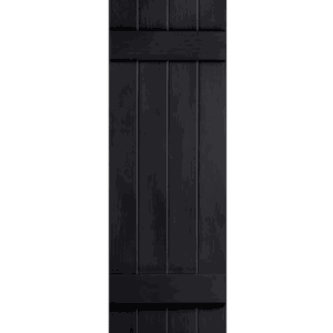 Black Board & Batten Closed 4-Panel | Shutters