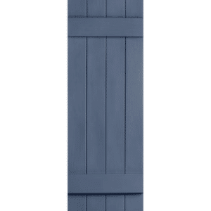 Blue Board & Batten Closed 4-Panel | Shutters
