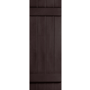 Brown Board & Batten Closed 4-Panel | Shutters