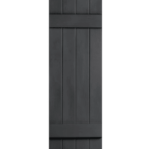 Grey Board & Batten Closed 4-Panel | Shutters