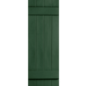 Green Board & Batten Closed 4-Panel | Shutters