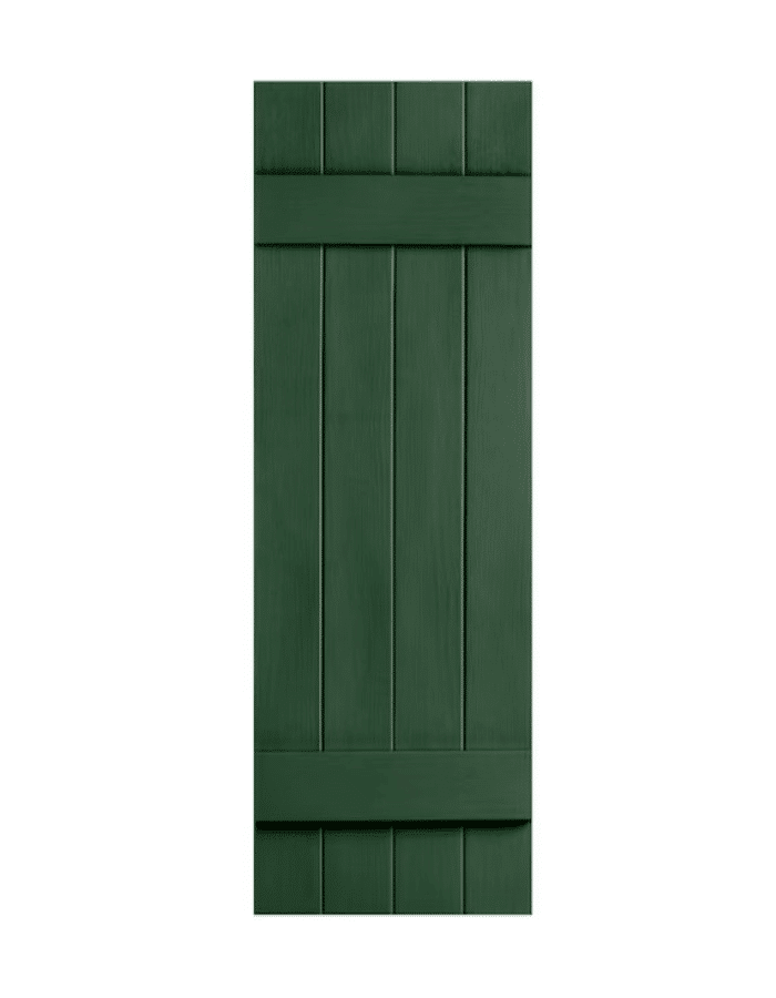 Green Board & Batten Closed 4-Panel | Shutters
