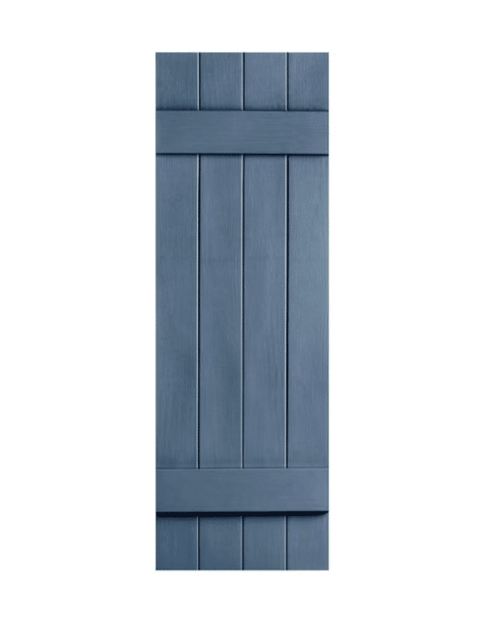 Indigo Blue Board & Batten Closed 4-Panel | Shutters