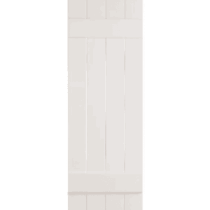 White Board & Batten Closed 4-Panel | Shutters