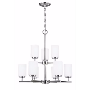 Chrome Black Oslo Chandelier 9-Light/2-Tier | 31162-05