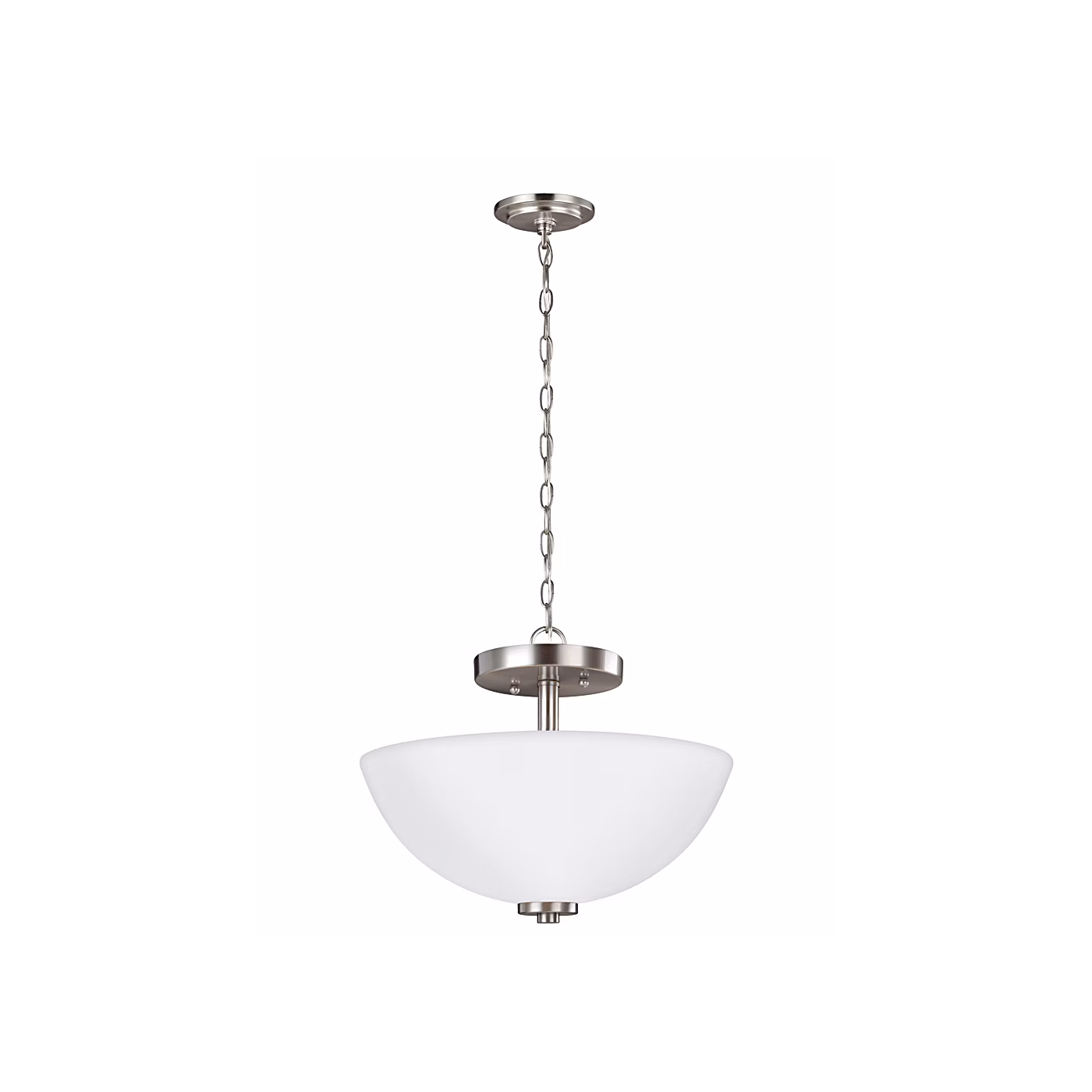 Brushed Nickel Oslo Convertible Pendant Semi-Flush | 77160-962